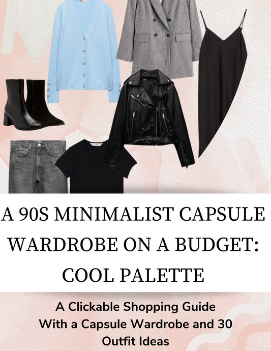 A 90s Minimalist Capsule Wardrobe on a Budget - Cool Palette