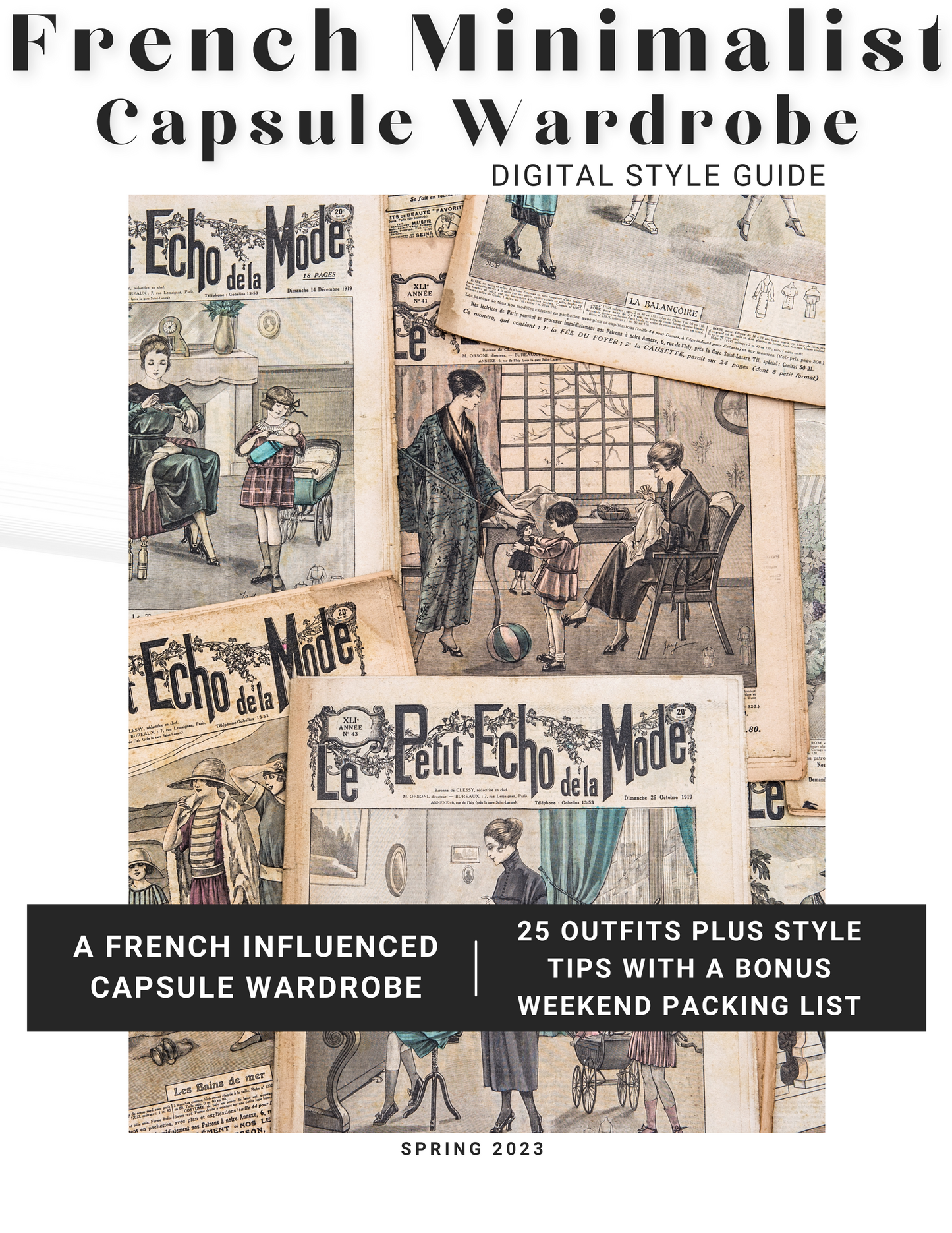 A French Minimalist Spring Capsule Wardrobe Digital Style Guide With Bonus Weekend Packing List