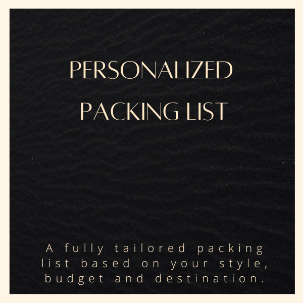 Personalized Packing List