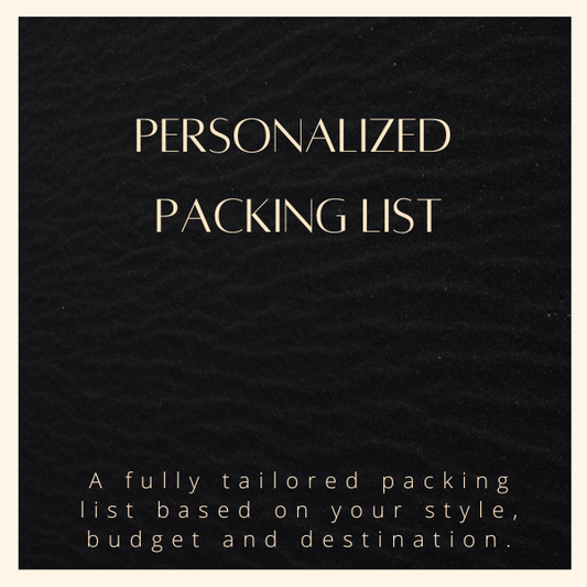 Personalized Packing List
