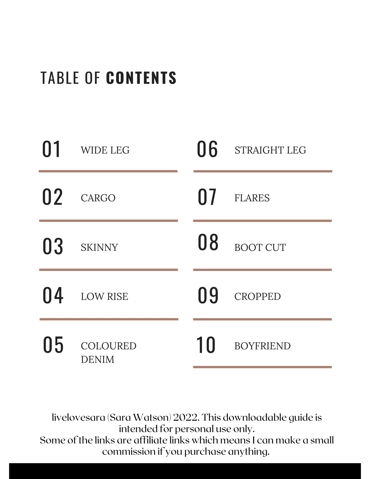 A title page for the ultimate jean style guide.